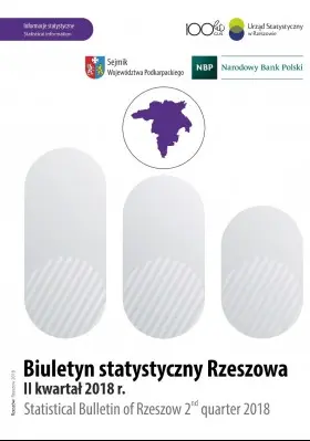 Powiększ obraz: Cover of the publication Statistical Bulletin of Rzeszów quarter 2 2018