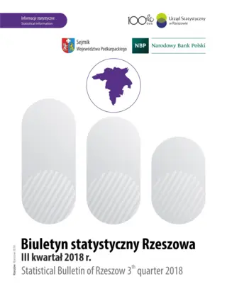 Powiększ obraz: Cover of the publication Statistical Bulletin of Rzeszów quarter 3 2018
