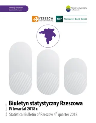 Powiększ obraz: Cover of the publication Statistical Bulletin of Rzeszów quarter 4 2018