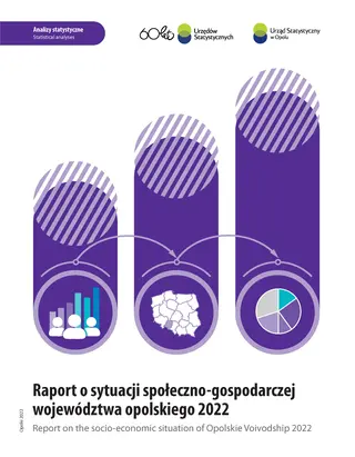 Powiększ obraz: Book cover of Report on the socio-economic situation of Opolskie Voivodship in 2022