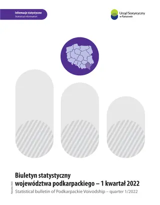 Powiększ obraz: Cover of the publication Statistical bulletin of Podkarpackie Voivodship quarter 1/2022